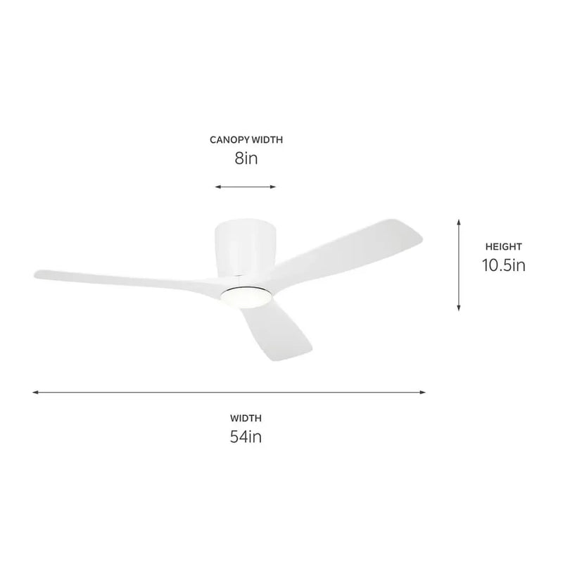 54 Inch Volos Fan Matte White - 300154MWH