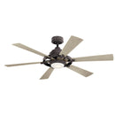 52 Inch Gentry Lite Fan Weathered Zinc - 300241WZC