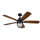 52 Inch Lydra Fan Distressed Black - 310073DBK