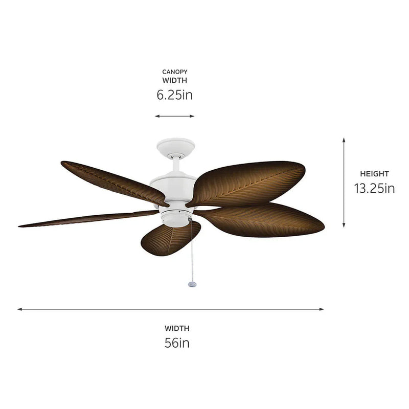 56 inch Nani Weather Plus Outdoor Fan Matte White - 310095MWH