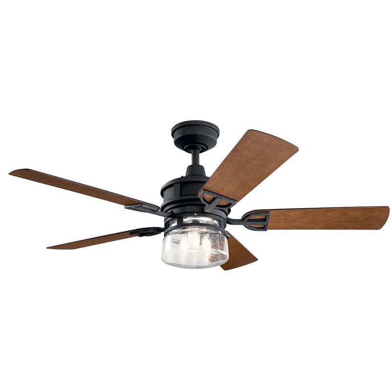 52 Inch Lyndon Patio Fan Distressed Black - 310239DBK