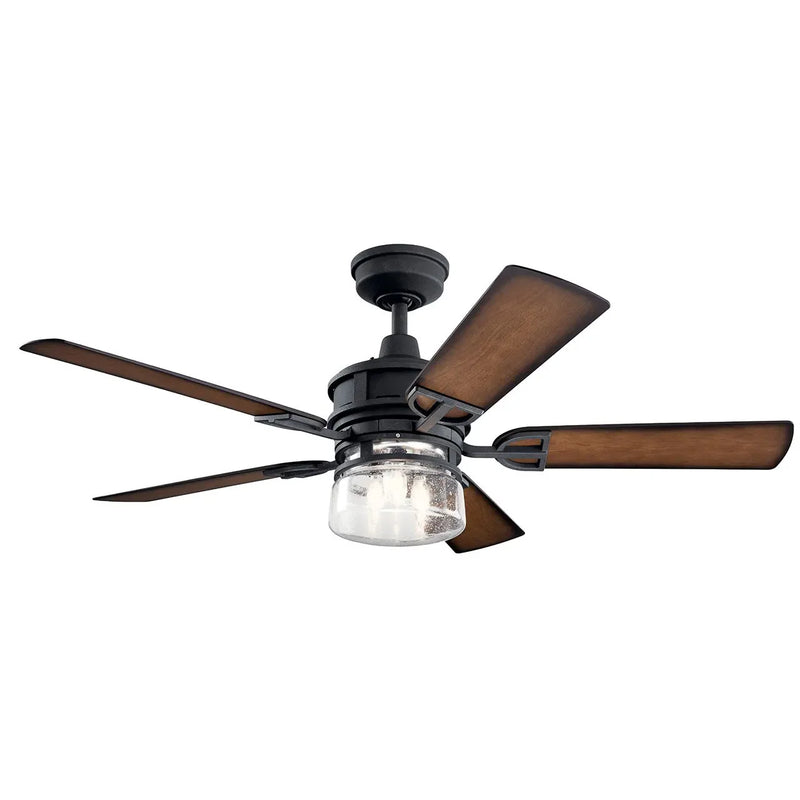 52 Inch Lyndon Patio Fan Distressed Black - 310239DBK