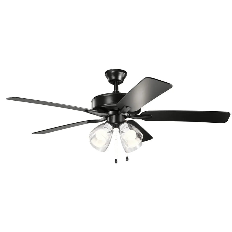 52 Inch Basics Pro Premier Fan Satin Black - 330016SBKS