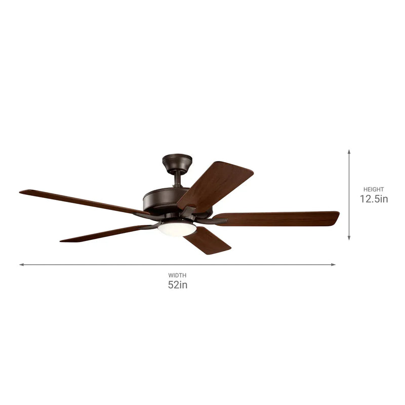 52 Inch Basics Pro Designer Fan Satin Natural Bronze - 330019SNB