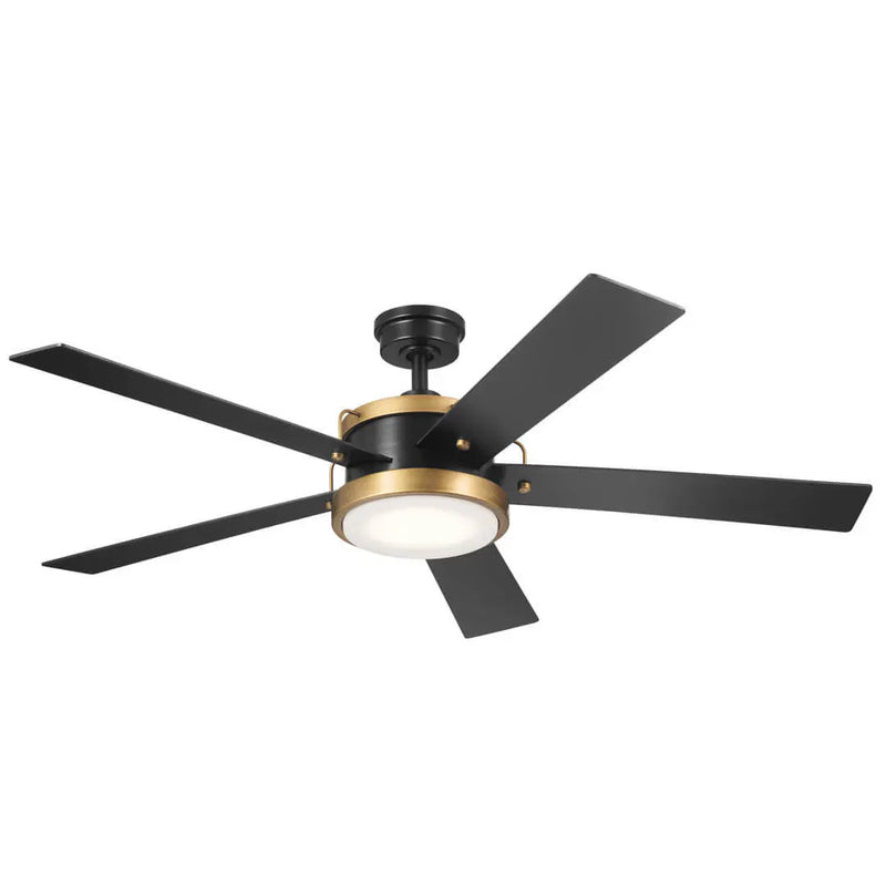 56 Inch Salvo Fan Satin Black - 330045SBK