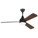 Streaming 52" LED Ceiling Fan Midnight Black 3STMSM52MBKD
