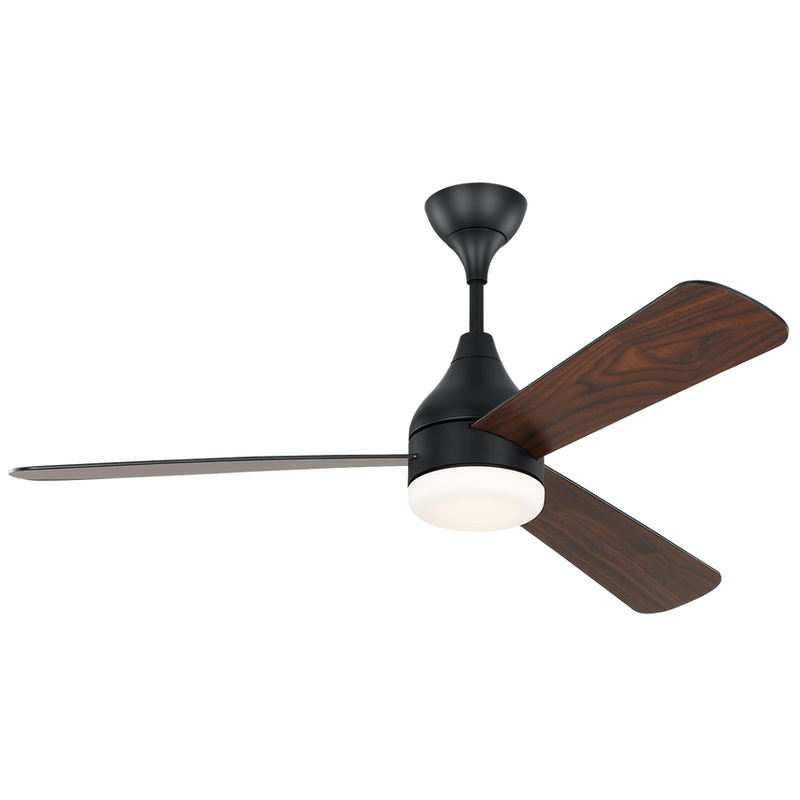 Streaming 52" LED Ceiling Fan Midnight Black 3STMSM52MBKD