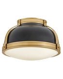 Medium Flush Mount - Barton - 46351BK-LCB