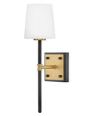 Medium Sconce - Saunders - 46950BK-LCB