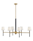 Medium Six Light Linear - Saunders - 46955BK-LCB
