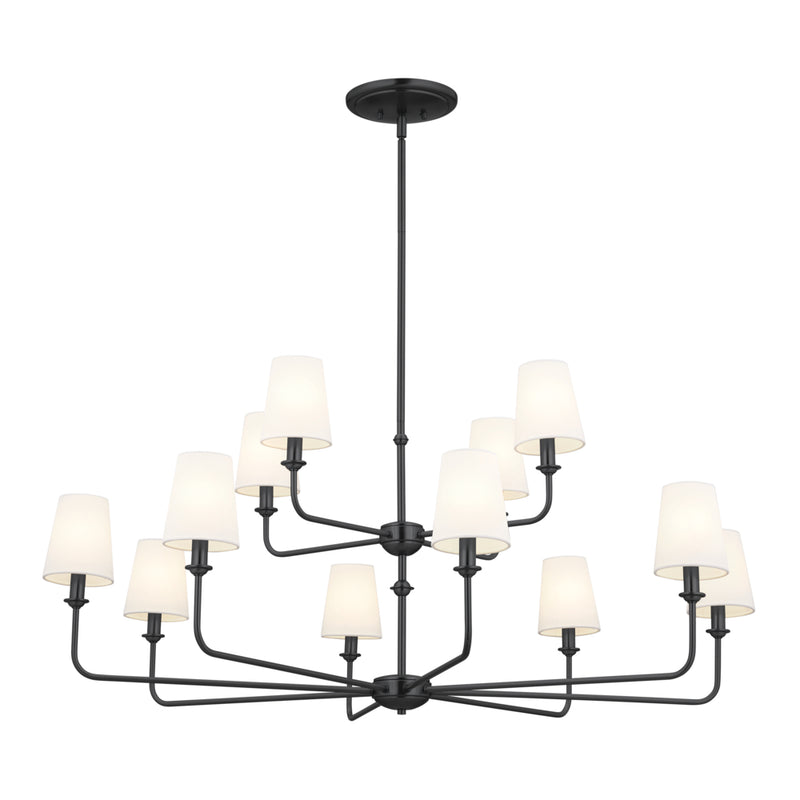 Pallas - 12 light two tier chandelier - 52518BK