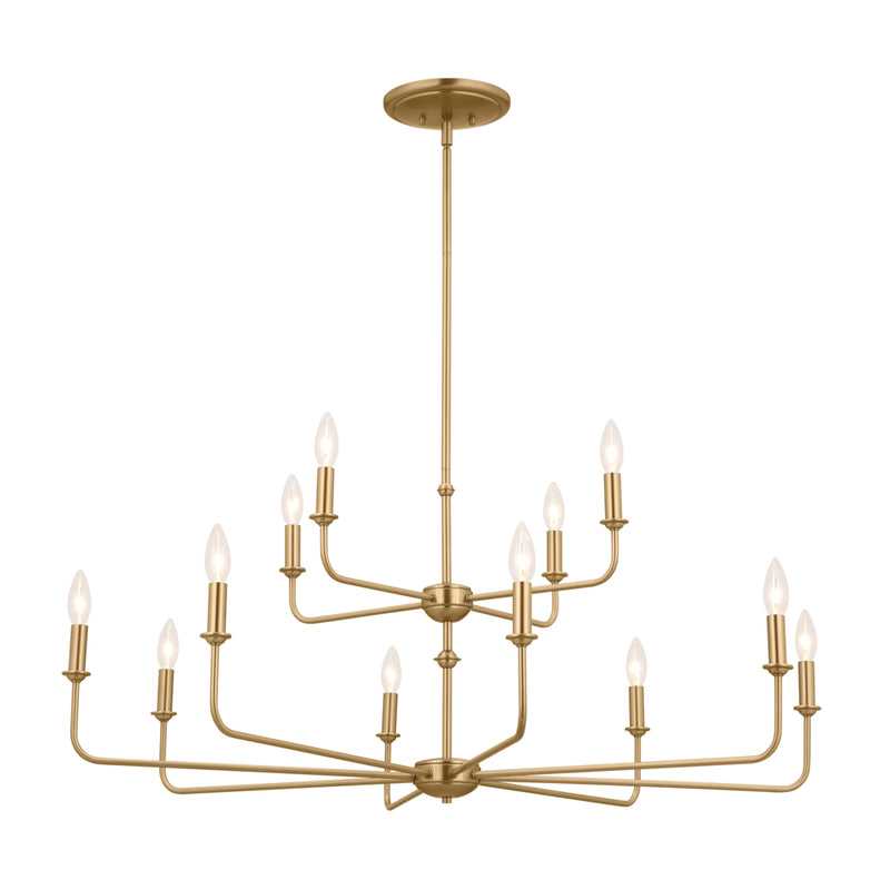 Pallas - 12 light two tier chandelier - 52518BNB