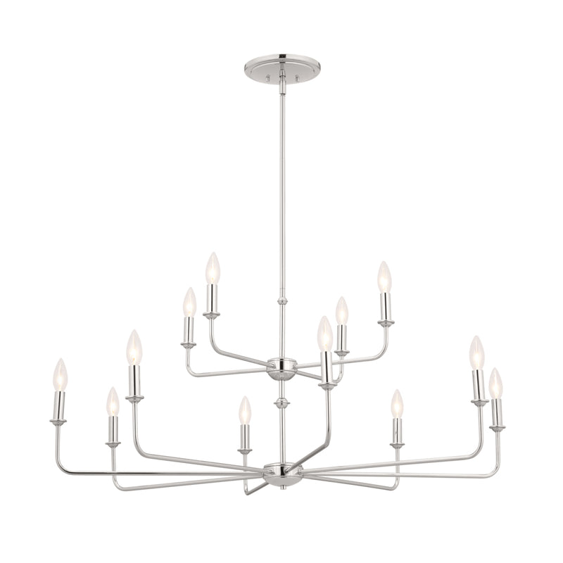 Pallas - 12 light two tier chandelier - 52518PN