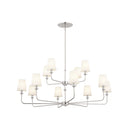 Pallas - 12 light two tier chandelier - 52518PN