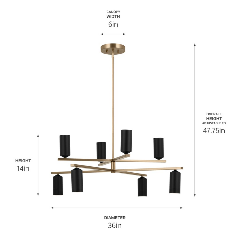 Chandelier 8 light - Gala - 52532CPZBK