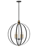 Medium Orb Chandelier - 83034BK - www.donslightouse.ca