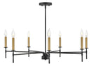 Large Single Tier Chandelier - 83077BK - www.donslightouse.ca