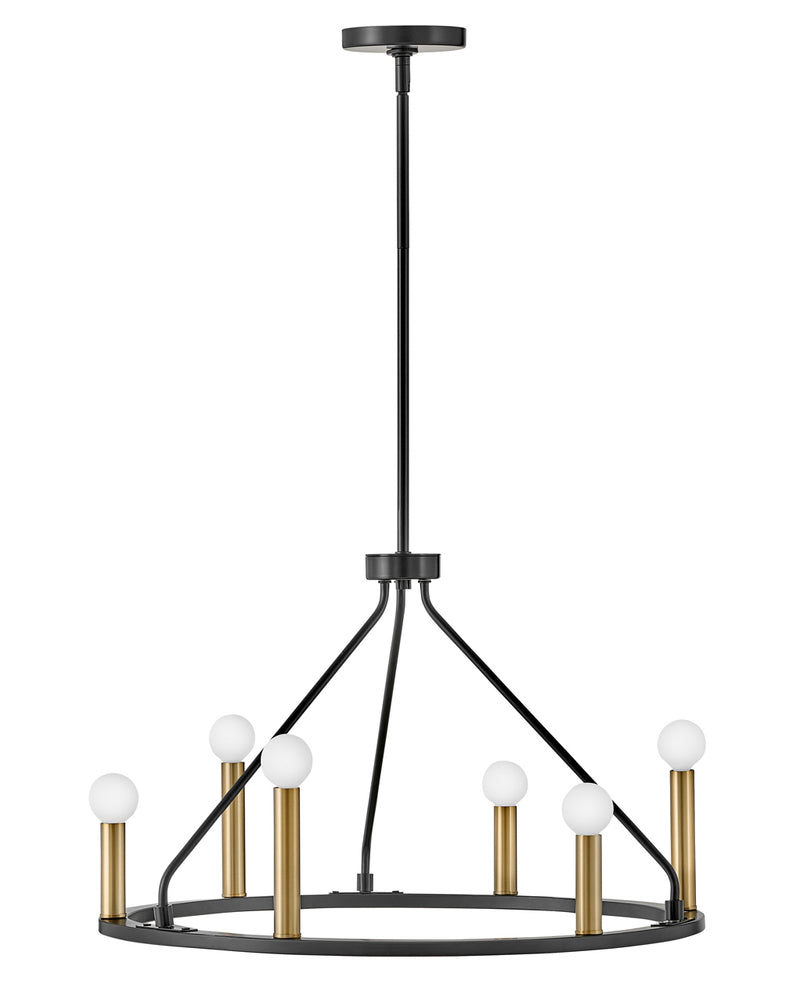 Medium Single Tier Chandelier - 83155BK - www.donslightouse.ca