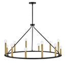 Large Single Tier Chandelier - 83159BK - www.donslightouse.ca
