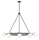 Large Single Tier Chandelier - 83610BK - www.donslightouse.ca