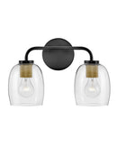 Small Two Light Vanity - 85012BK - www.donslightouse.ca