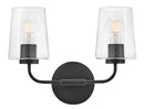Small Two Light Vanity - 853452BK-CL - www.donslightouse.ca