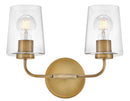 Small Two Light Vanity - 853452HB-CL - www.donslightouse.ca