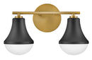 Small Two Light Vanity - 85512BK - www.donslightouse.ca
