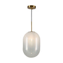 Vita Collection 1-Light Pendant White and Brass