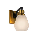Nelson Collection 1-Light Bathroom Brass & Black