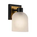Lyndon Collection 1-Light Bathroom Sconce Black and Brushed Brass - AC11691BB