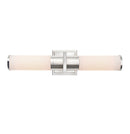 Positano Collection 2-Light Bathroom Vanity Light Polished Nickel and White Glass