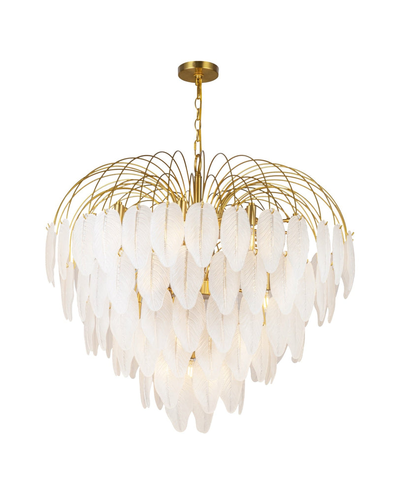 Alessia Collection 24-Light Chandelier Brushed Brass