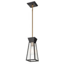Lucian Single Pendant Black and Brushed Brass
