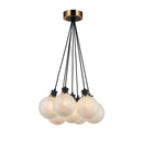 Gem Collection 7-Light Pendant Black and Brushed Brass