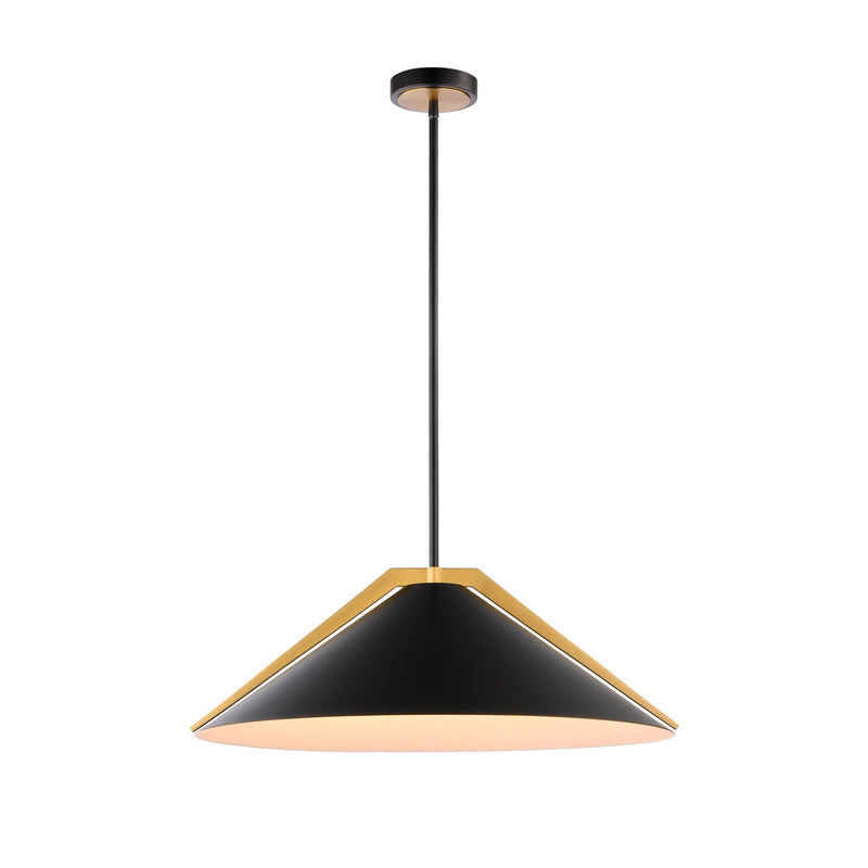 Baltic Collection 3-Light Pendant Black and Brushed Brass