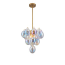 Globo Collection 5-Light Chandelier Iridescent and Brass