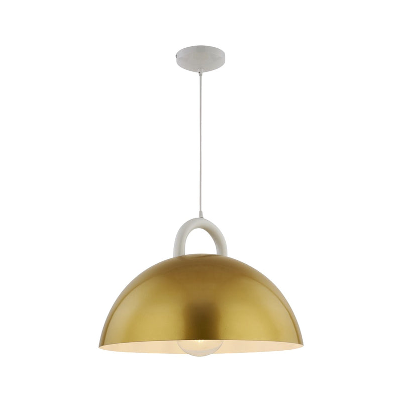 Pantheon - 1-Light Pendant - 15.75" - Gold/White