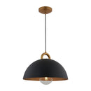 Pantheon - 1-Light Pendant - 19.5" - Black/Rust Brass