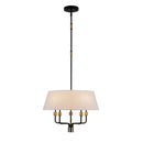 Providence 5 Light Pendant, Black, Brushed Brass - AC12035BB