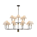 Providence 15 Light Chandelier, Black, Brushed Brass - AC12039BB