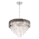 Bianca 12 Light Chandelier, Polished Nickel, Crystalline Smoke with Piastra Type Glassware - AC12052CS