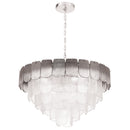 Bianca 19 Light Chandelier, Polished Nickel, Crystalline Smoke with Piastra Type Glassware - AC12053CS