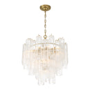 Sophia 11 Light Chandelier, Brass with Tronchi Style Glassware - AC12100BR