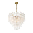 Sophia 16 Light Chandelier, Brass with Tronchi Style Glassware - AC12101BR