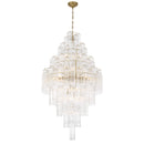 Sophia 29 Light Foyer, Brass with Clear Tronchi Style Glassware - AC12104BR