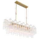 Sophia 16 Light Island, Brass with Clear Tronchi Style Glassware - AC12105BR