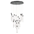 Celine 20 Light Integrated LED Chandelier, Brass with Laser Lined Glass Rods - AC12140BK
