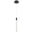 Celine 1 Light Integrated LED Pendant, Black with Laser Lined Glass Rods - AC12141BK