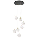 Snowflake 7 Light Integrated LED Chandelier, Satin Brass - AC12152BB